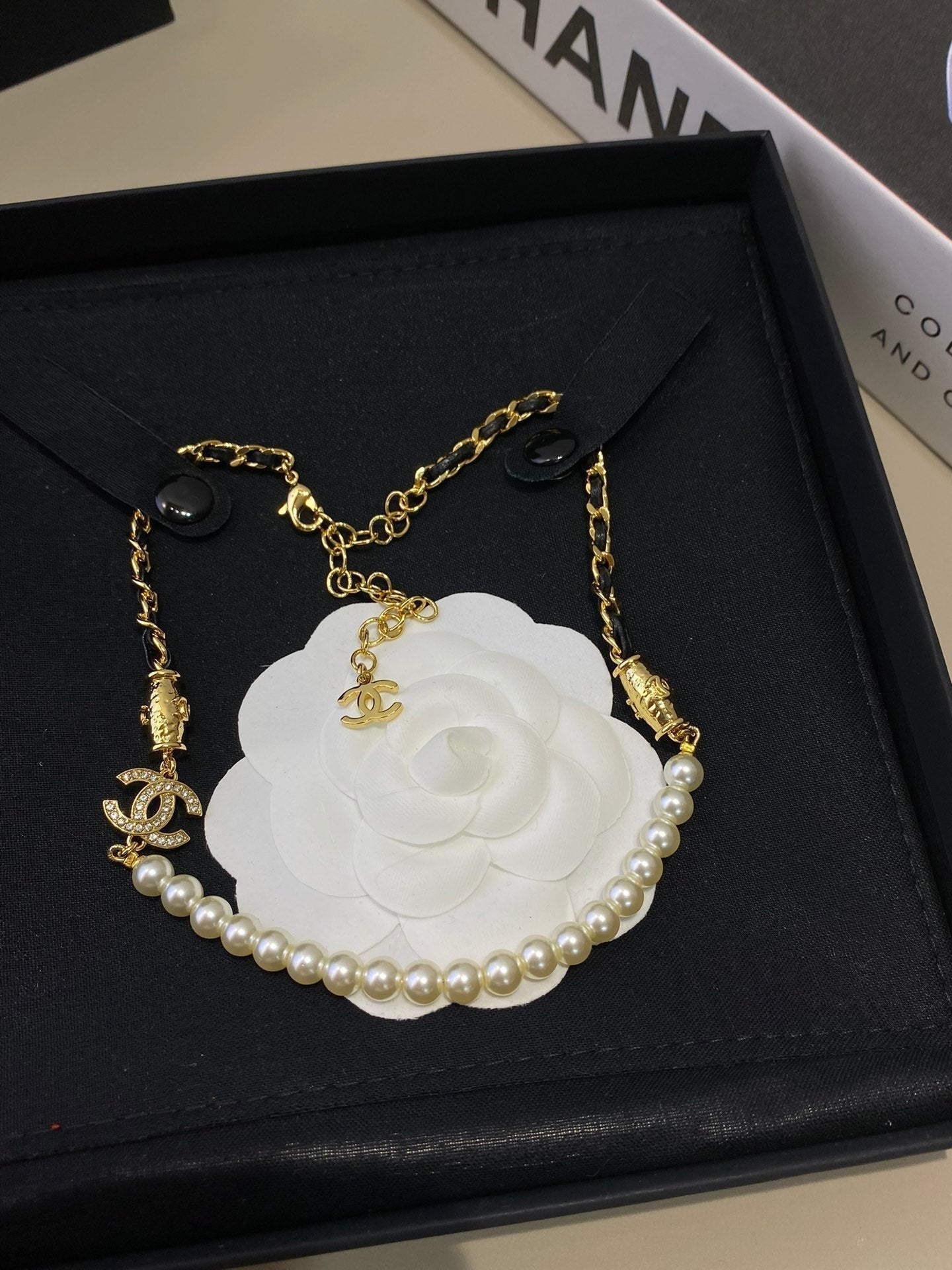 Chanel Pearl Chain 18K Gold Necklace