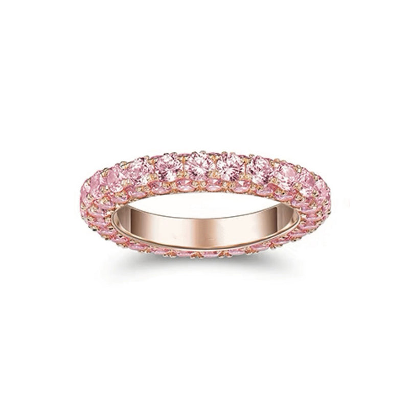 Tiffany Pink Crystal 18K Gold Ring