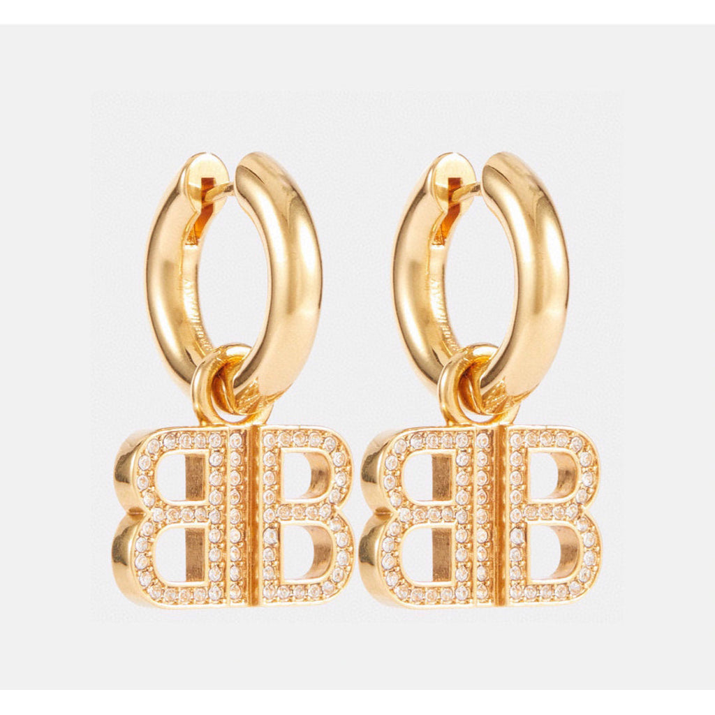 Balenciaga Pendant 18K Gold Earrings