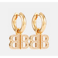 Balenciaga Pendant 18K Gold Earrings