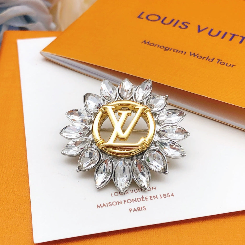 Louis Vuitton Sunflower 18K Gold Brooch
