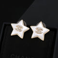 Chanel Star Pearl 18K Gold Earrings