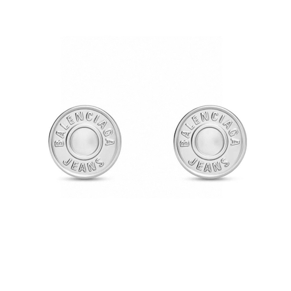 Balenciaga Circle 18K Gold Earrings