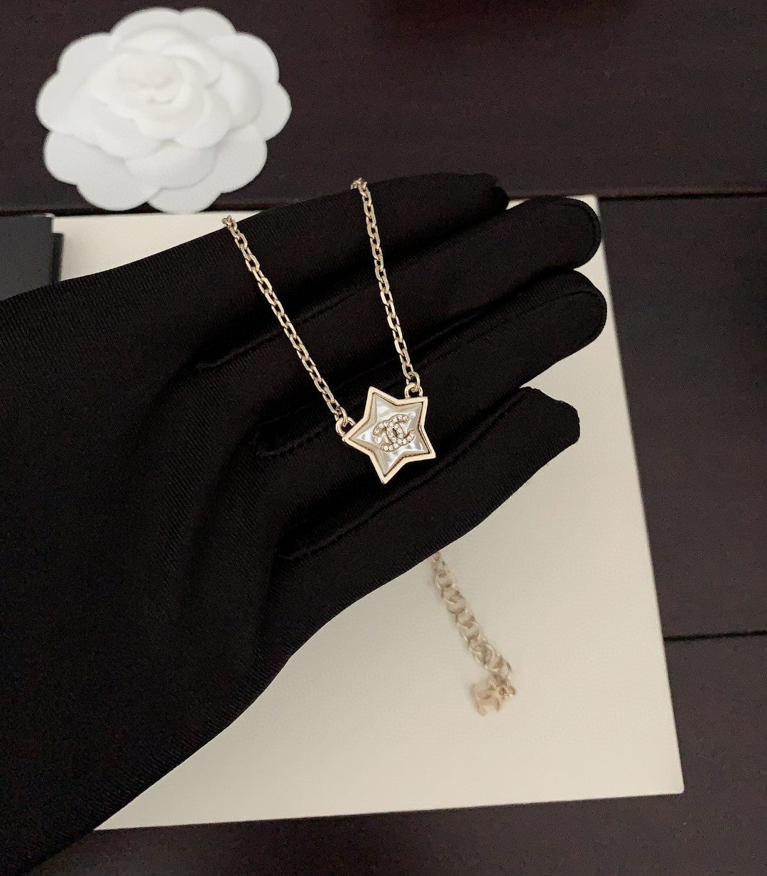 Chanel Star Pearl 18K Gold Necklace