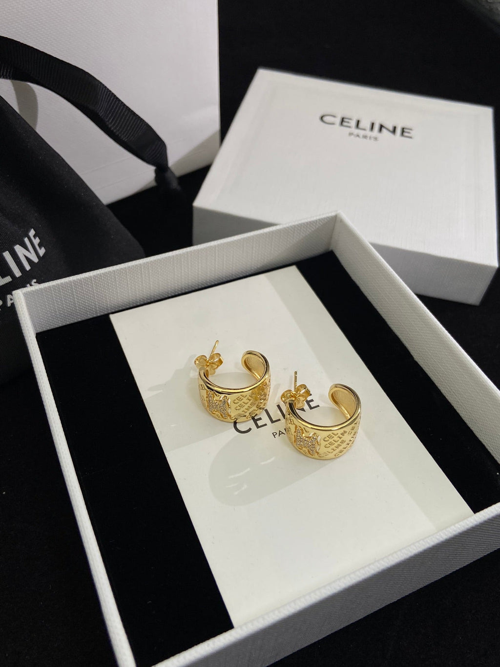 Celine Diamonds 18K Gold Earrings