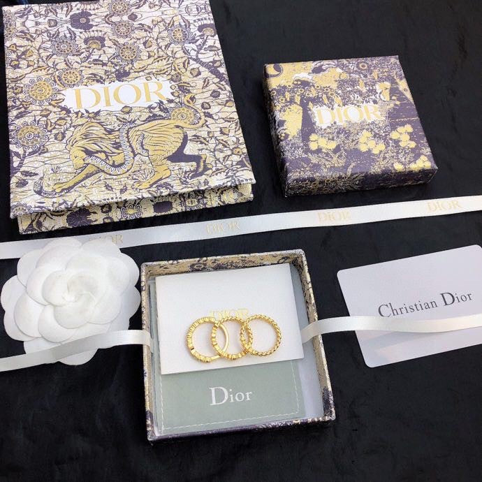 Dior Star Set Of Three 18K Gold Ring