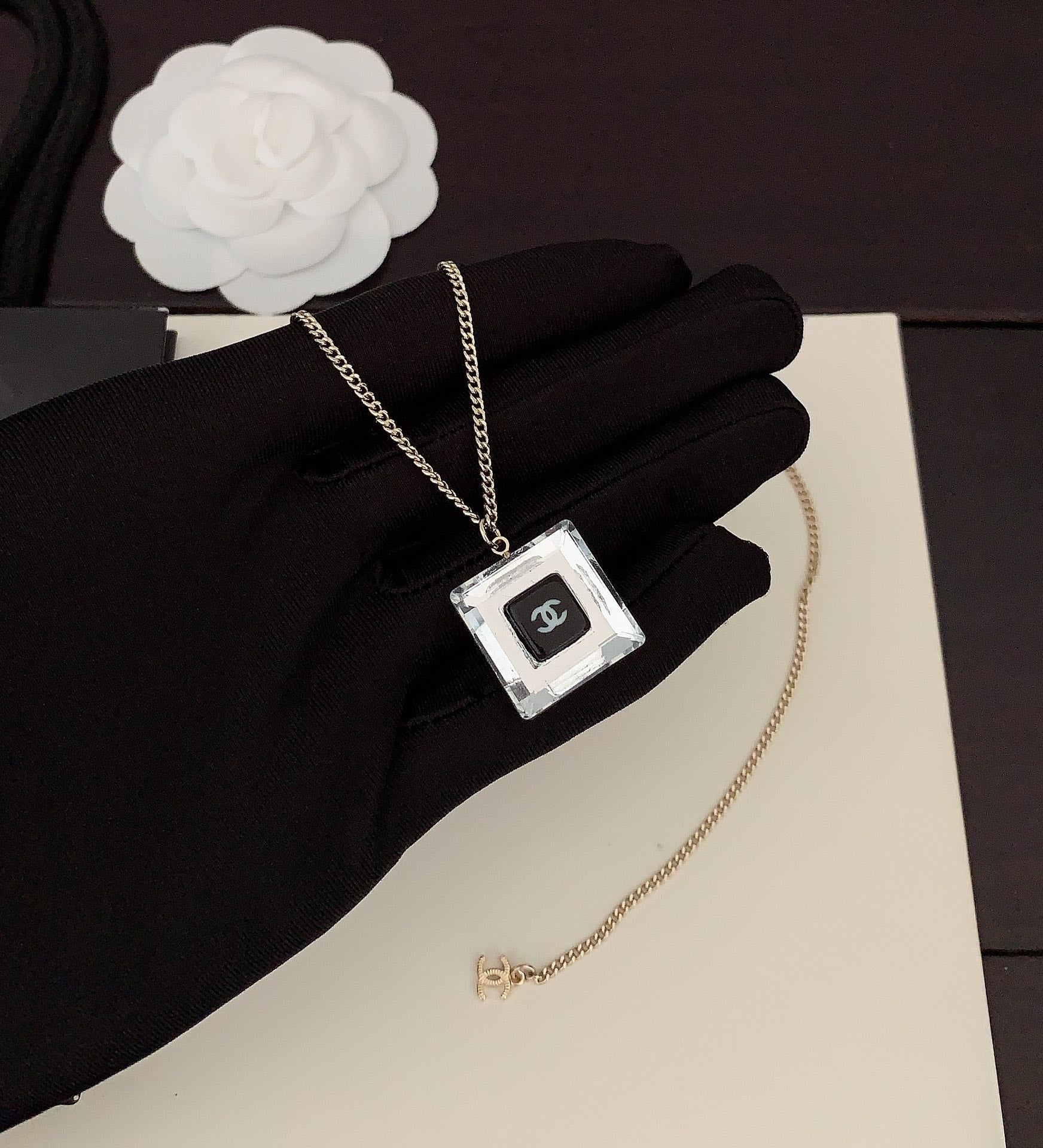 Chanel Crystals 18K Gold Necklace