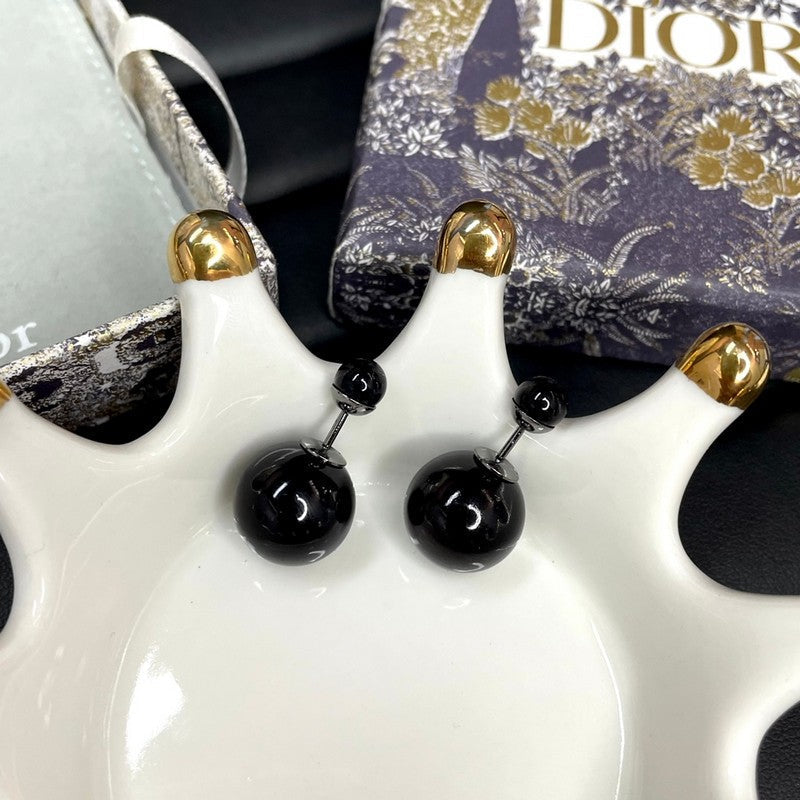 Dior Black Tribales 18K Gold Earrings