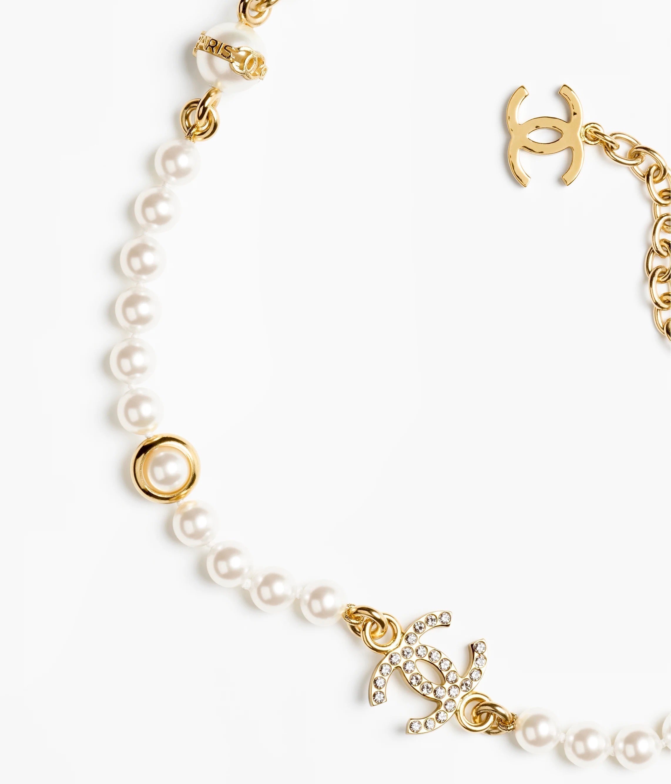 Chanel Pearl Chain 18K Gold Necklace