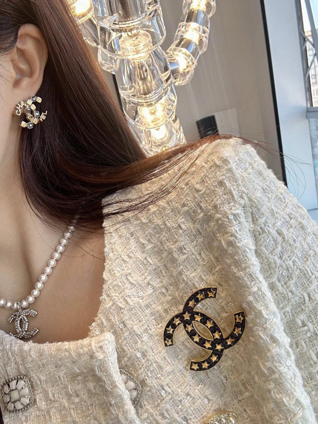 Chanel Black Star 18K Gold Brooch
