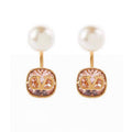 Valentino Crystal 18K Gold Earrings
