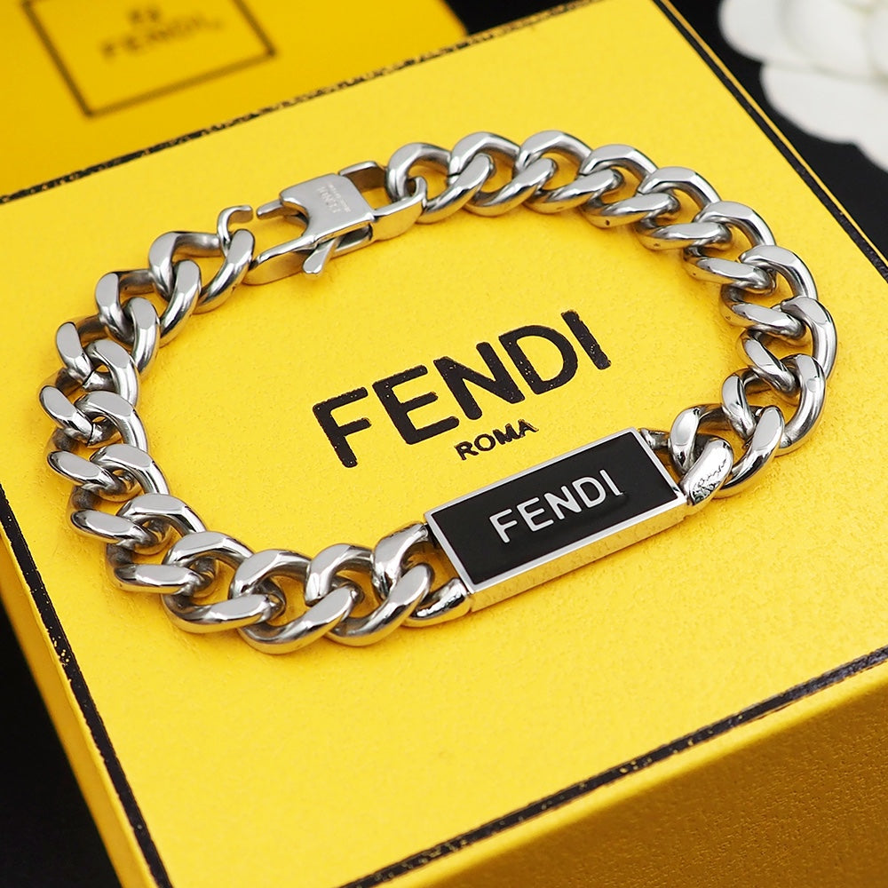 Fendi Chain 18K Gold Bracelet