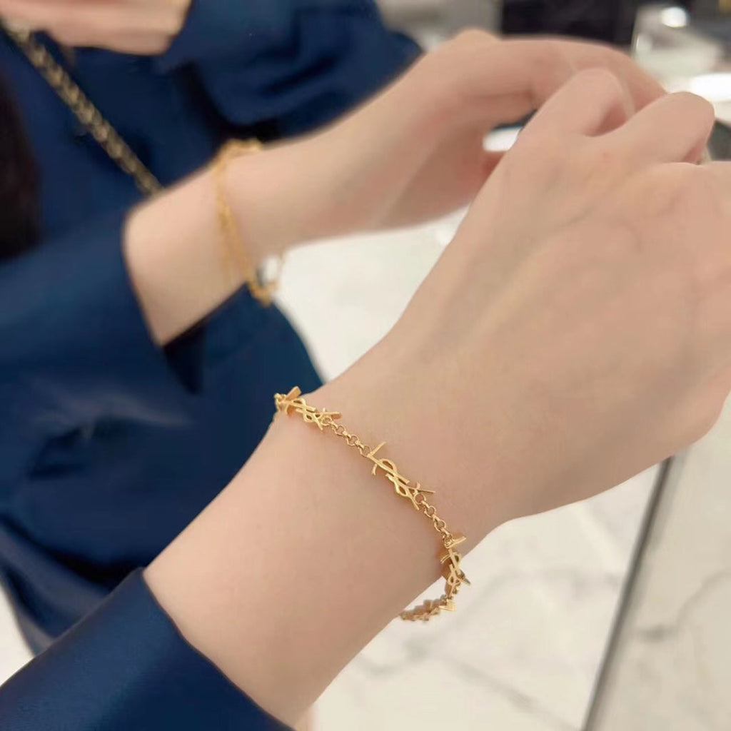 YSL Mini Cassan 18K Gold Bracelet