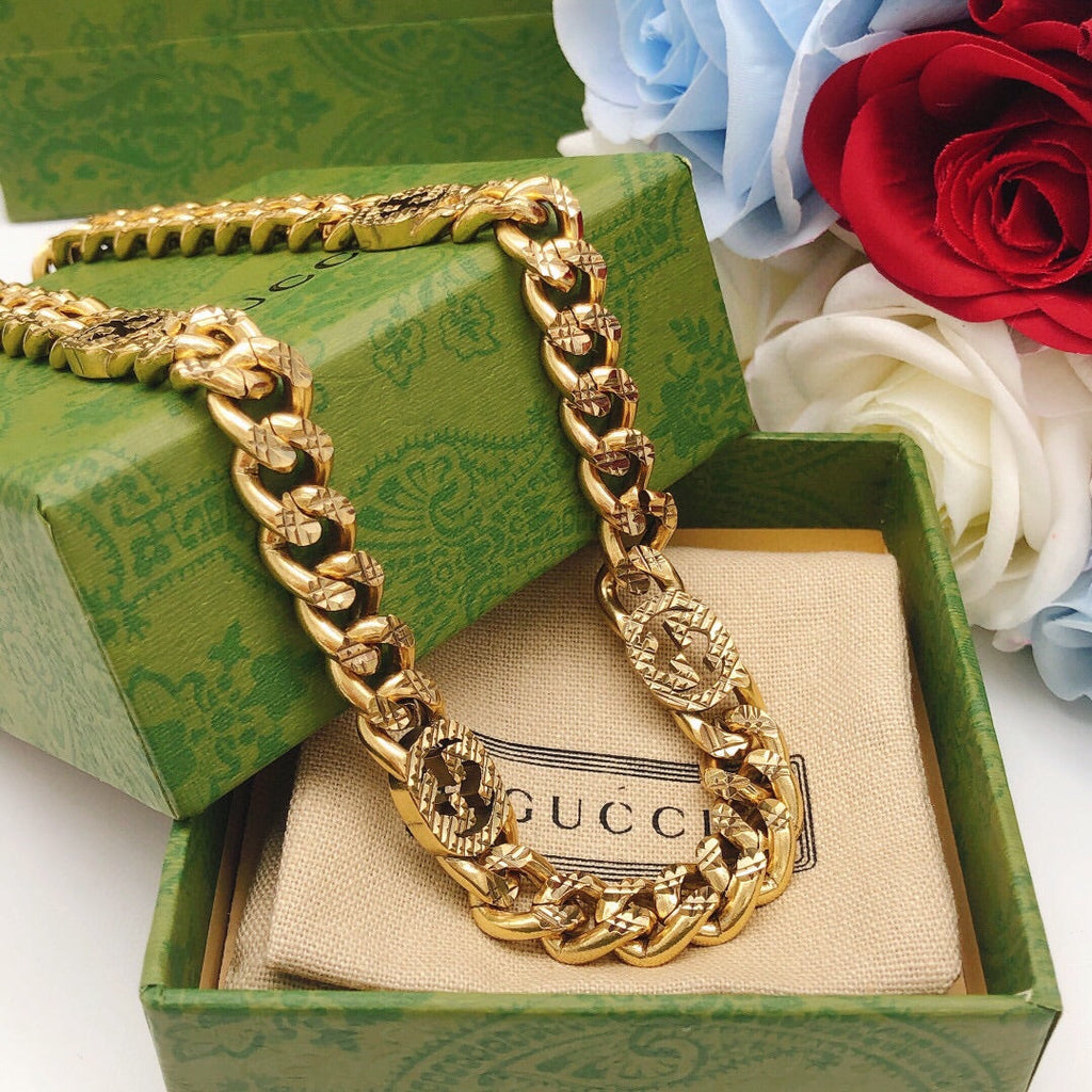 Gucci Double Chain 18K Gold Necklace