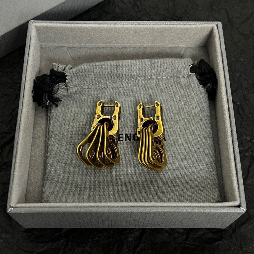 Balenciaga 18K Gold Earrings