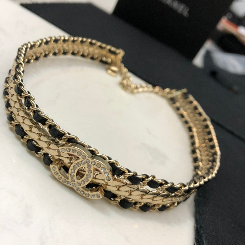 Chanel Strass 18K Gold Necklace