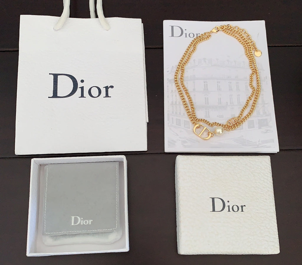 Dior 30 Montaigne Choker 18K Gold Necklace