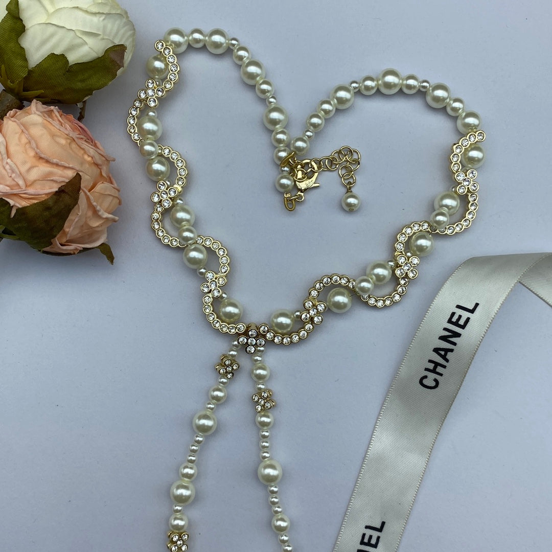 Chanel Pearl Chain 18K Gold Necklace