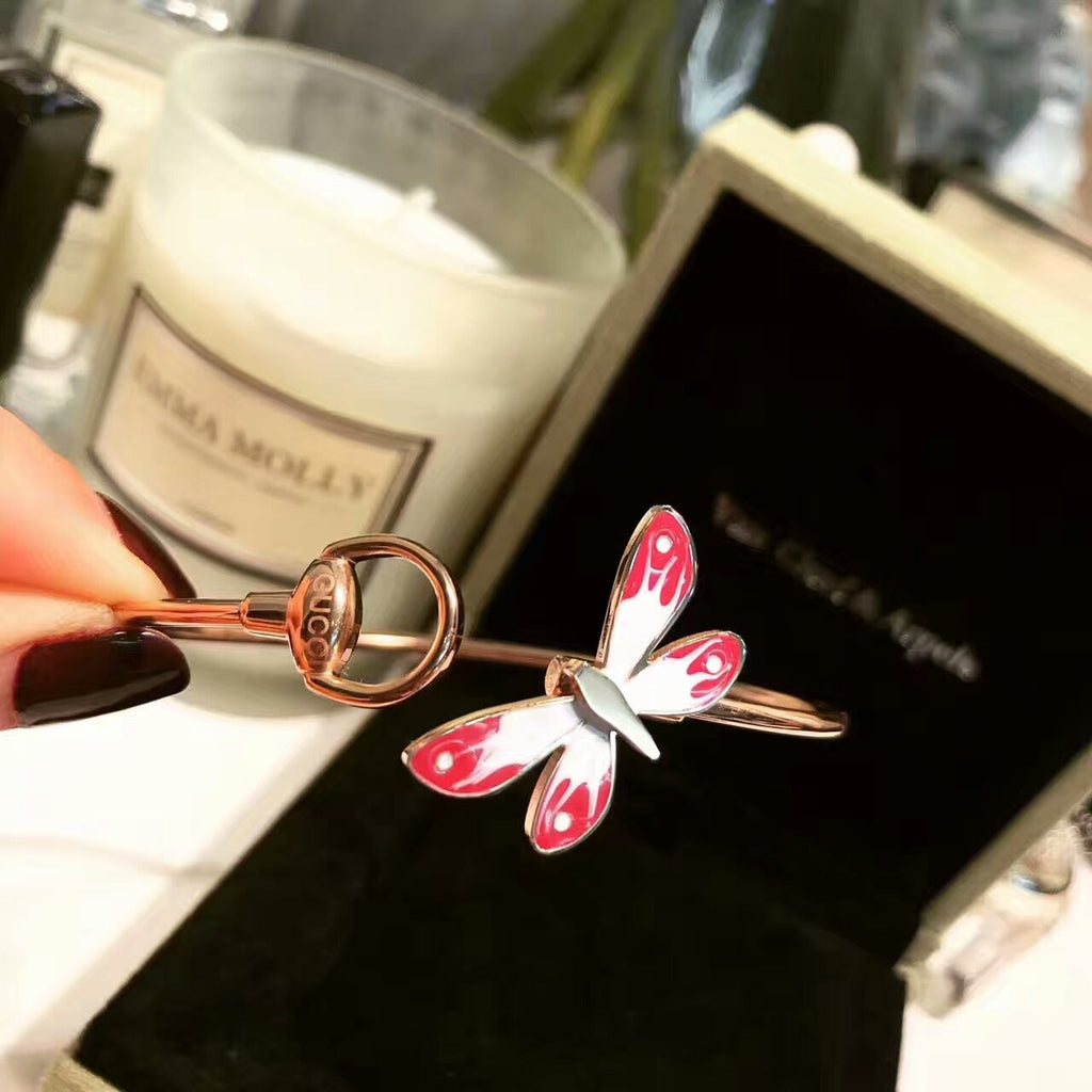 Gucci Double Flora Bangle 18K Gold Bracelet