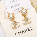 Chanel Star Crystals 18K Gold Earrings