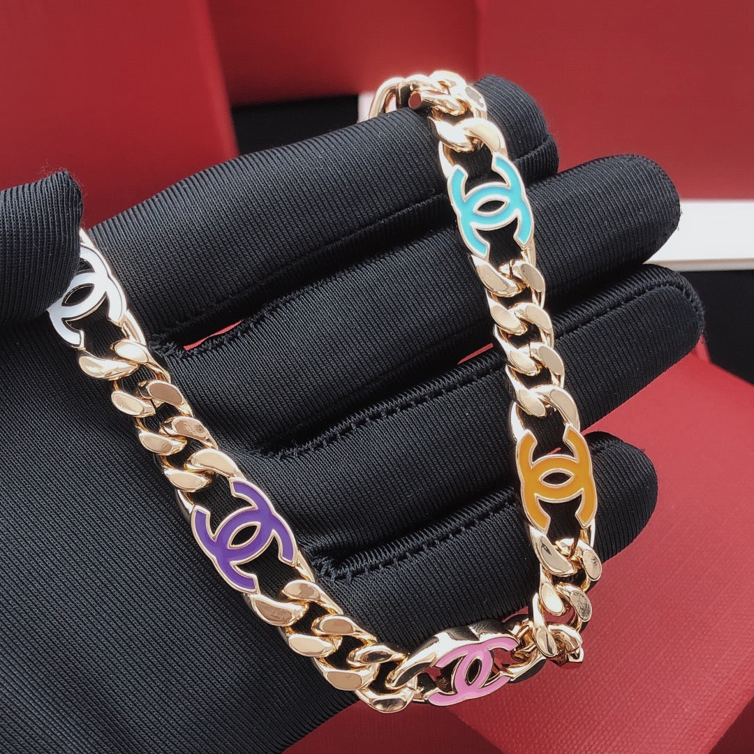 Chanel Color Chain 18K Gold Necklace