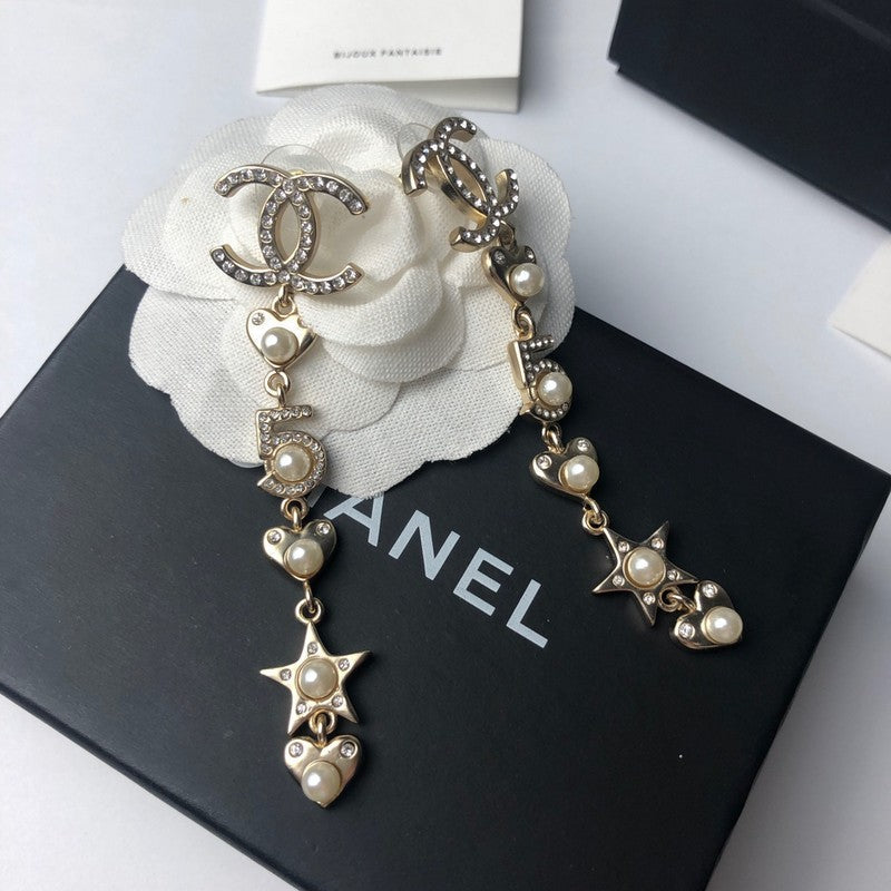 Chanel No.5 Long 18K Gold Earrings