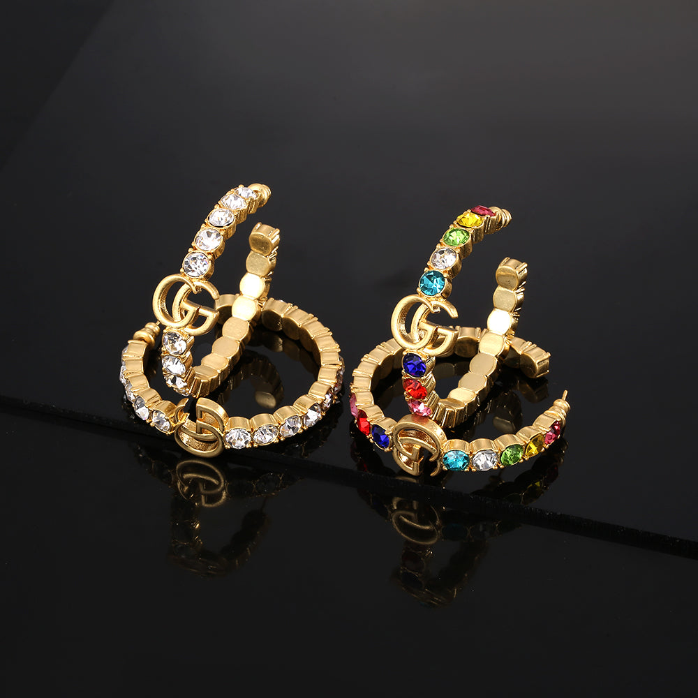 Gucci Double Circle 18K Gold Earrings