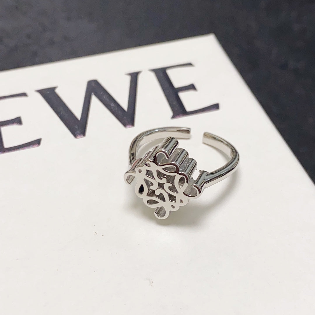 LOEWE Anagram Single Anagram 18K Gold Ring