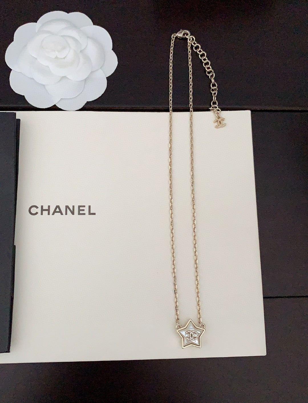 Chanel Star Pearl 18K Gold Necklace