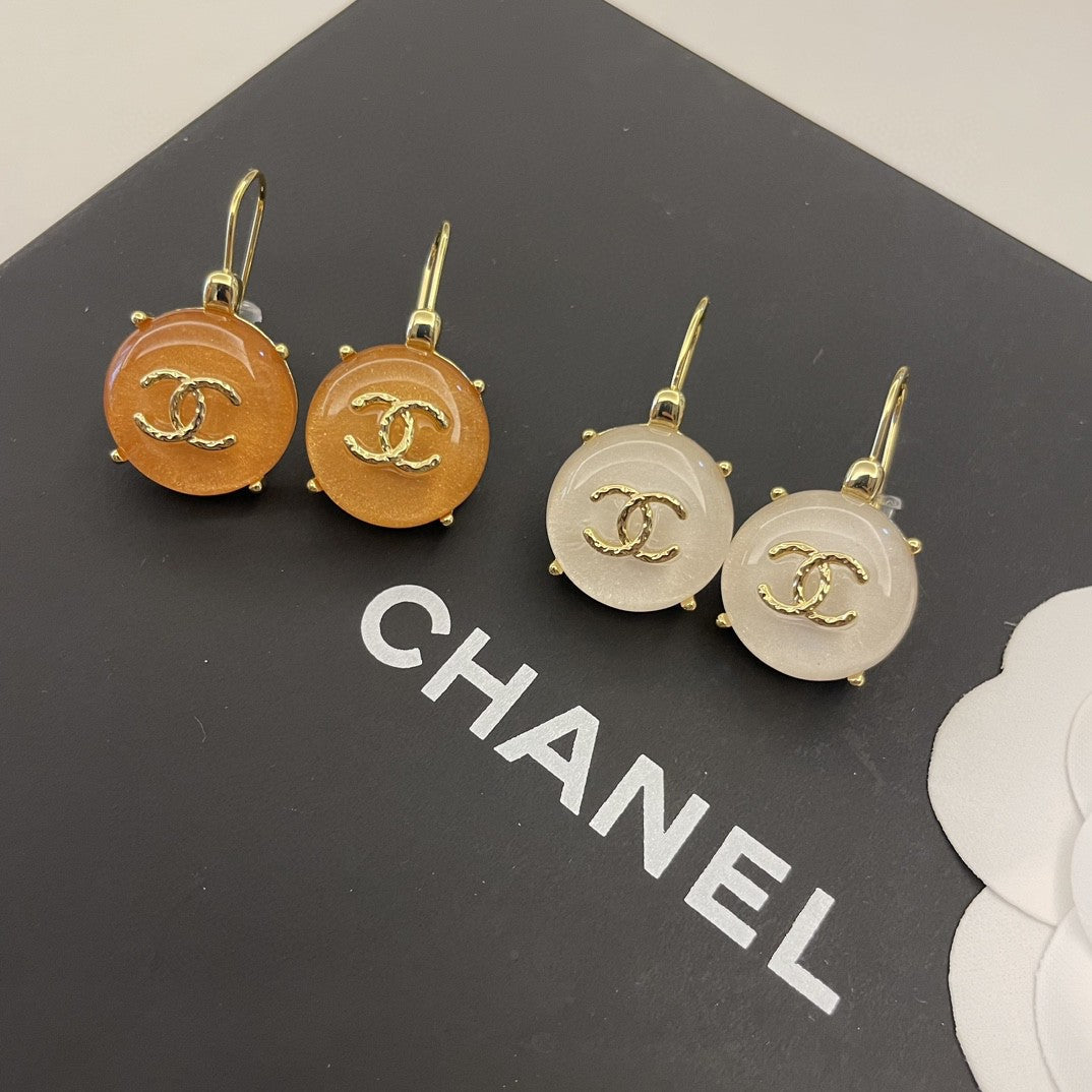 Chanel Crystals 18K Gold Earrings
