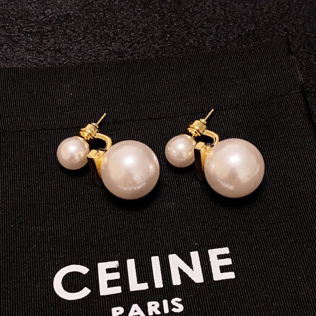 Celine Pearl 18K Gold Earrings
