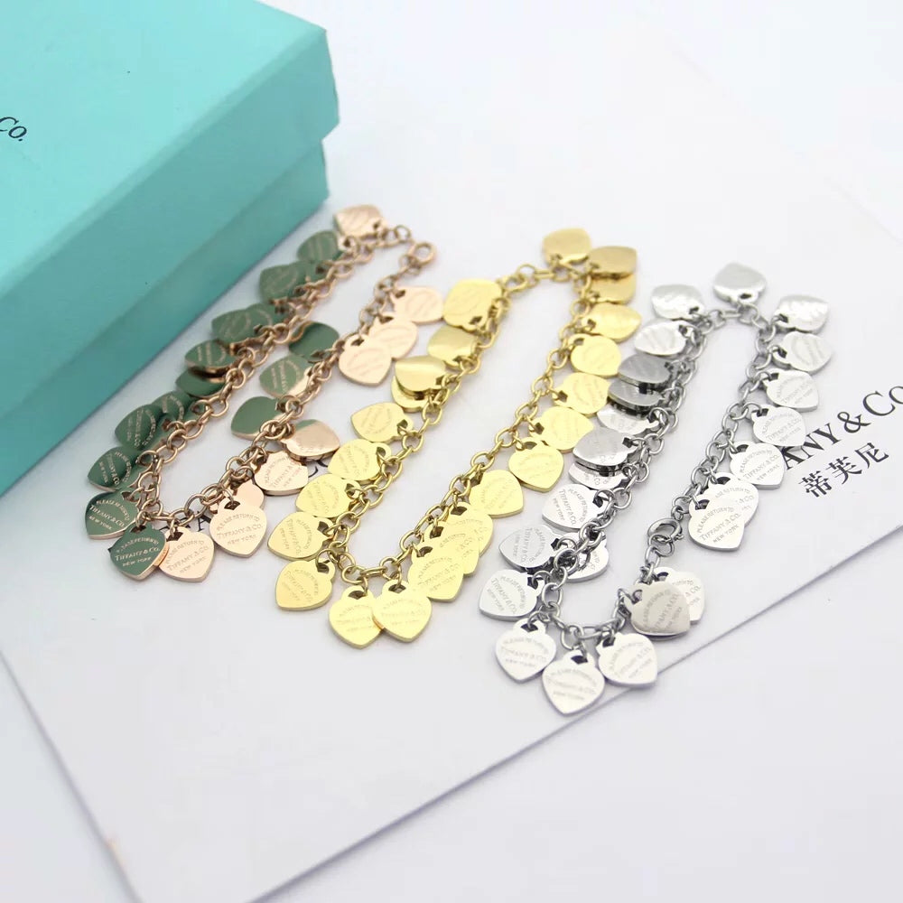 Tiffany Heart Tag 18K Gold Bracelet