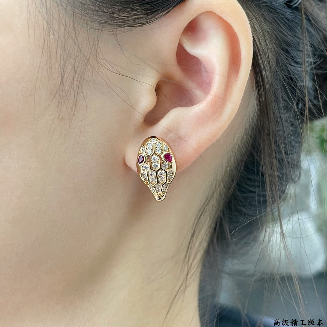 Bvlgari Serpenti 18K Gold Earrings