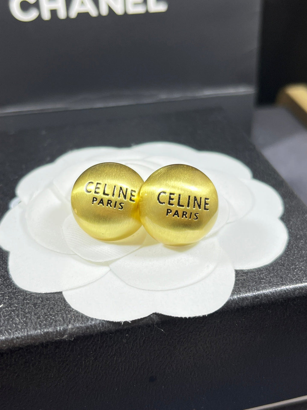 Celine Cicle 18K Gold Earrings