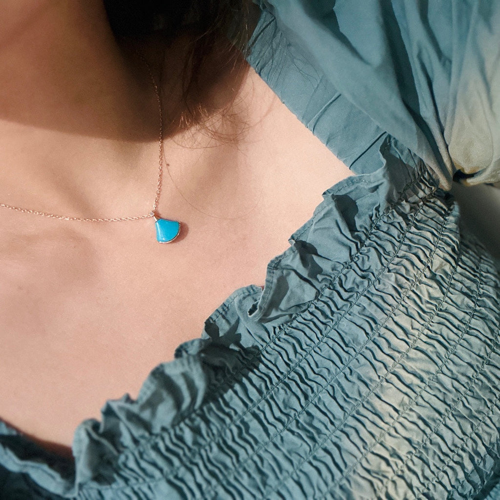 Bvlgari BVLGARI Dream Turquoise Pendant 18K Gold Necklace