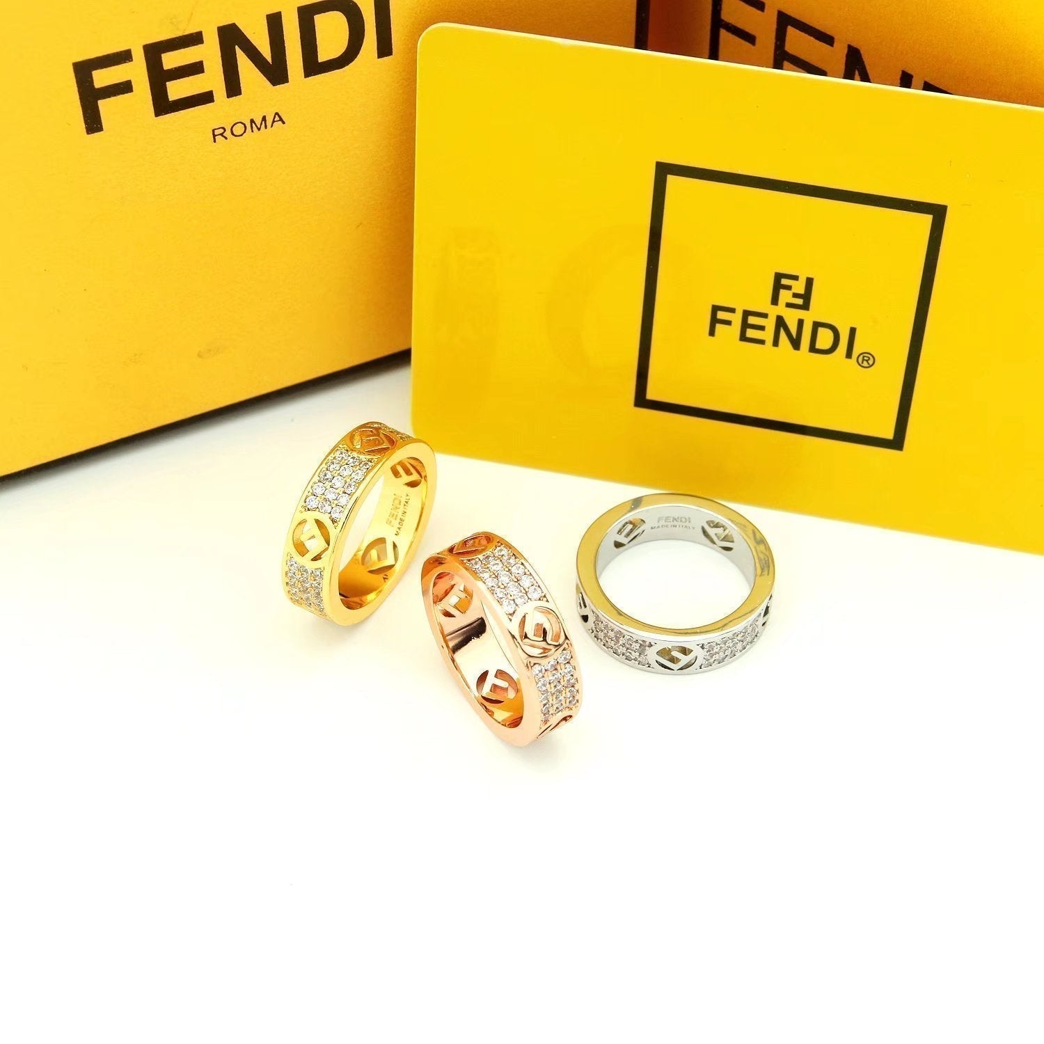 Fendi Is 18K Rose Gold Ring