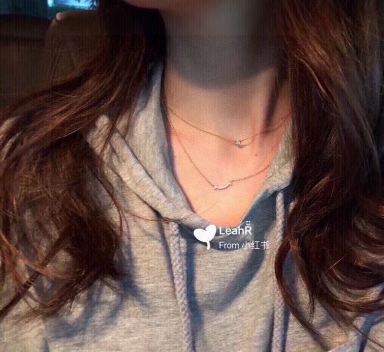 Tiffany Small Diamond Pendant 18K Gold Necklace