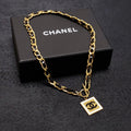 Chanel Leather Choker 18K Gold Necklace