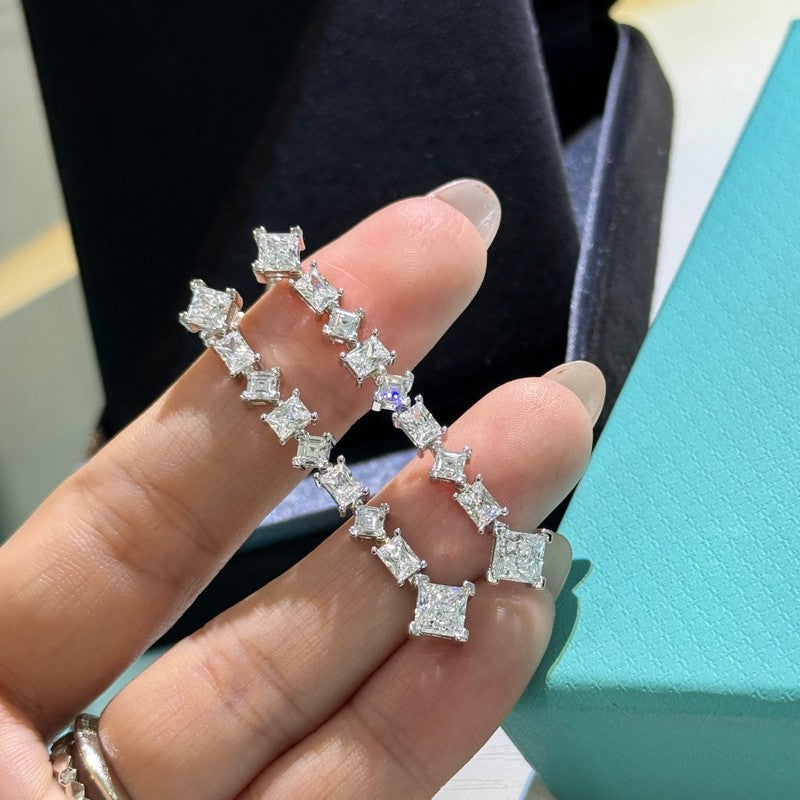 Tiffany Diamond 18K Gold Earrings