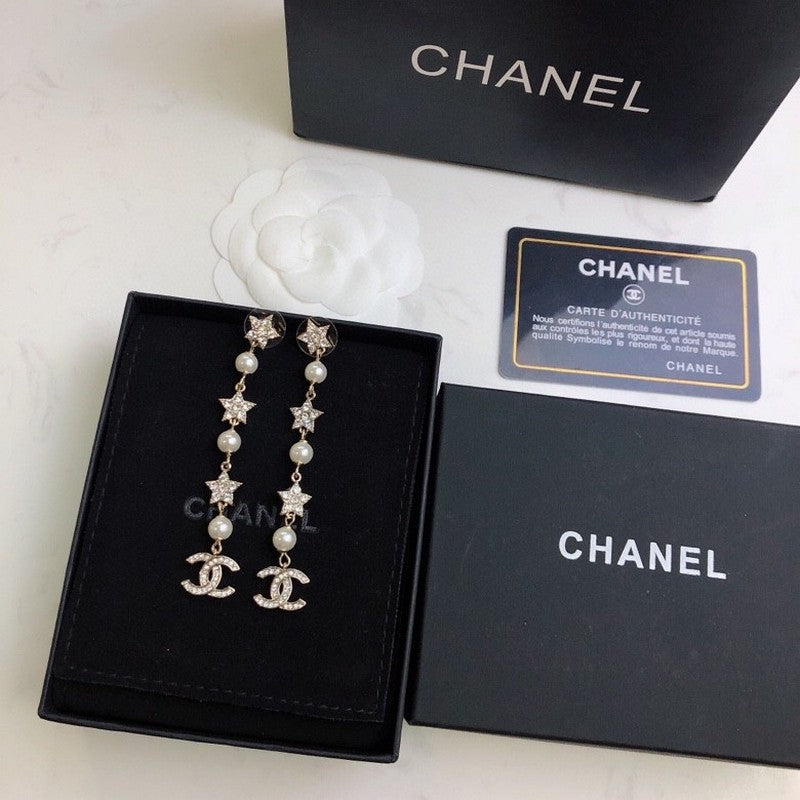 Chanel Long Tassel 18K Gold Earrings
