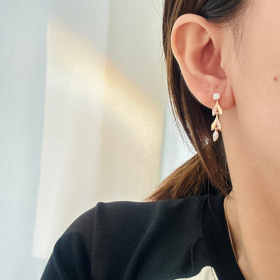 Tiffany Victoria Vine Convertible Drop 18K Gold Earrings