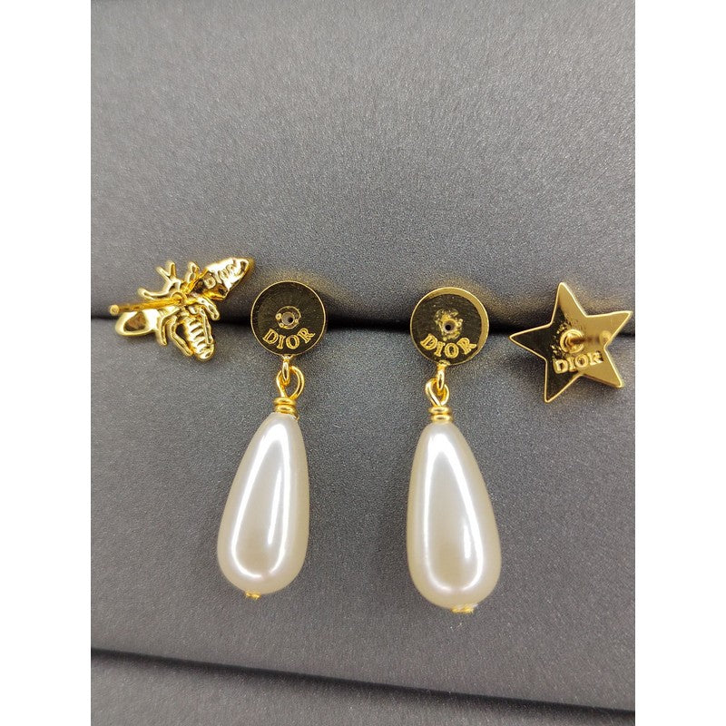 Dior Pearl 18K Gold Earrings