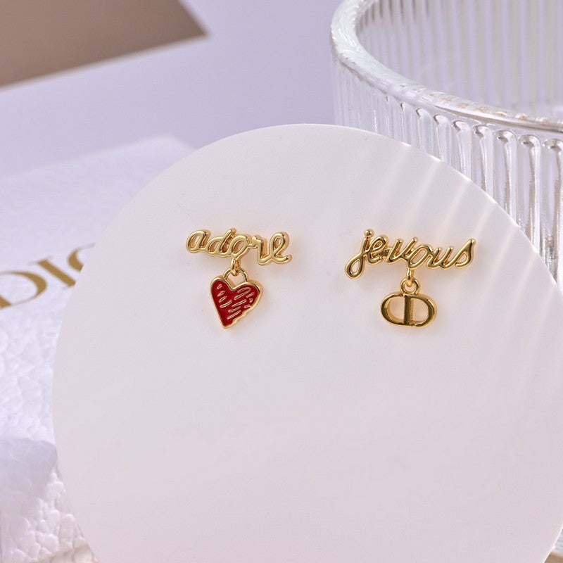 Dior Dioramour Je Vous Adore 18K Gold Earrings
