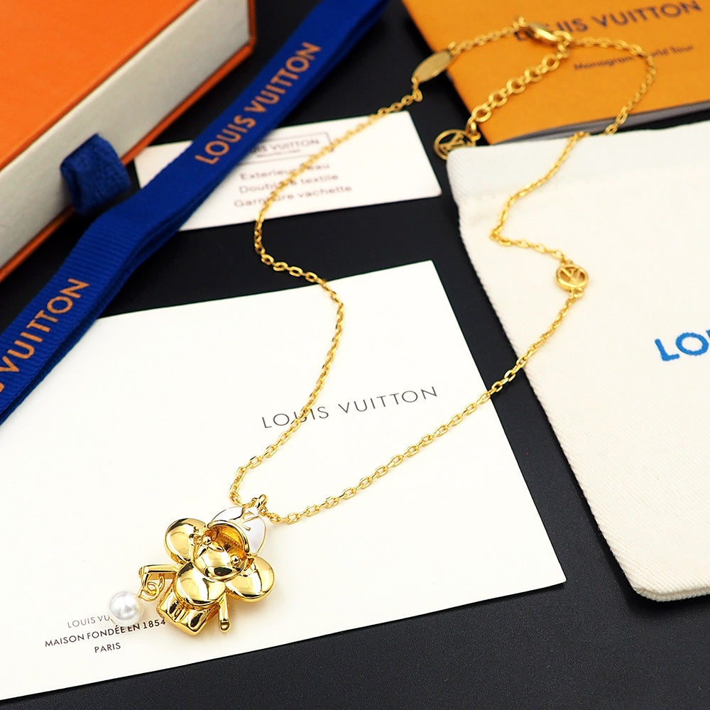 Louis Vuitton Vivienne 18K Gold Necklace