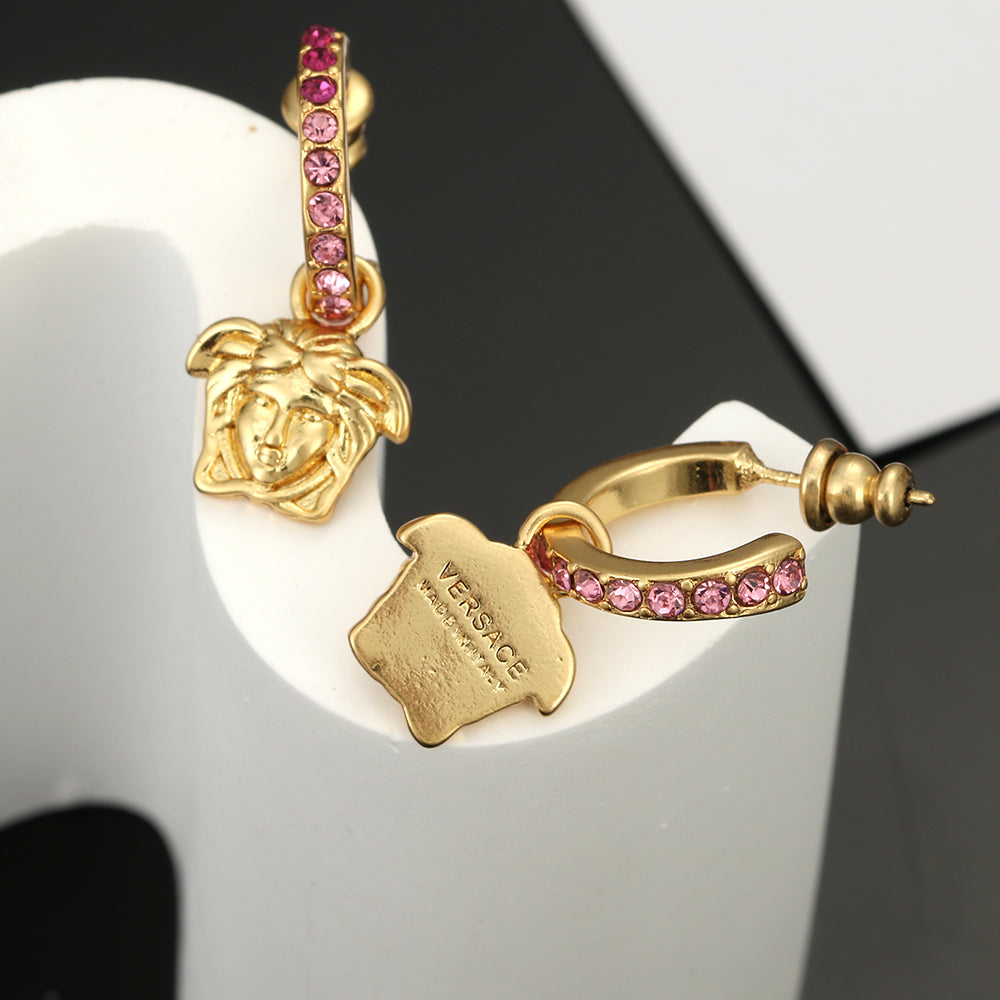 Ver Pink Crystals 18K Gold Earrings