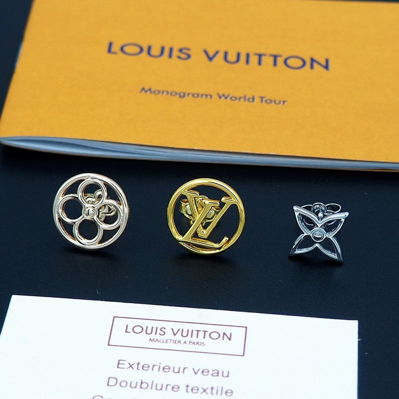Louis Vuitton Lace 18K Gold Earrings