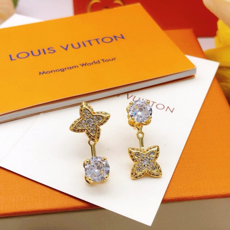 Louis Vuitton Blossom Monogram 18K Gold Earrings