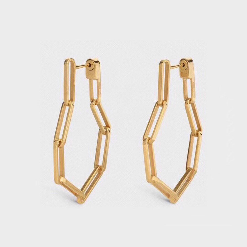 Celine Chain 18K Gold Earrings
