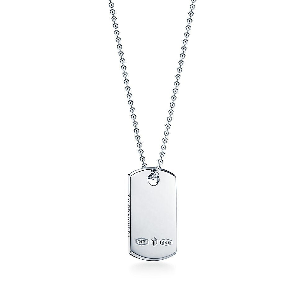 Tiffany 1837 Makers I.D. Tag Pendant 18K Gold Necklace