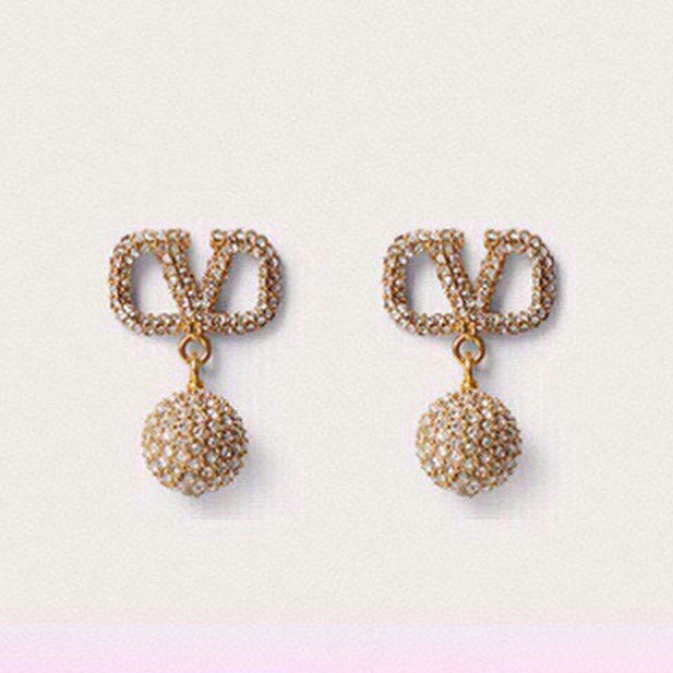 Valentino Diamonds 18K Gold Earrings